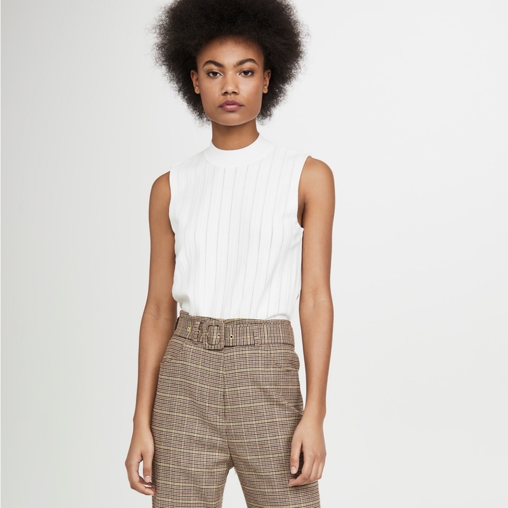 Veronica Beard Collins Mock Neck Top NWT